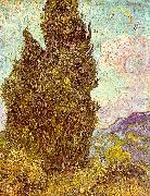 Two Cypresses, Vincent Van Gogh